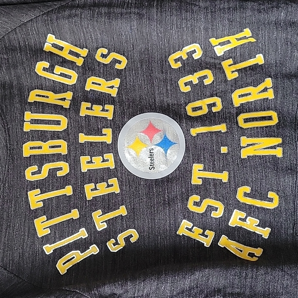 Pittsburgh Steelers Kangaroo Pocket Long Sleeve Tee with DEFECT - Picture 3 of 9